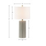 INK+IVY Glendale Grey Ribbed Ceramic Table Lamp