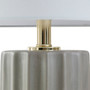 INK+IVY Glendale Grey Ribbed Ceramic Table Lamp