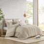 INK+IVY Shay 3 Piece Striped Cotton Duvet Cover Set