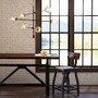 INK+IVY Cyrus Antique Bronze 6-Globe Light Architectural Metal Chandelier INK+IVY Cyrus Antique Bronze 6-Globe Light Architectural Metal Chandelier