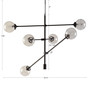 INK+IVY Cyrus Antique Bronze 6-Globe Light Architectural Metal Chandelier INK+IVY Cyrus Antique Bronze 6-Globe Light Architectural Metal Chandelier