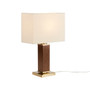 INK+IVY Hawley Gold/Brown Faux Leather Table Lamp