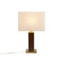 INK+IVY Hawley Gold/Brown Faux Leather Table Lamp