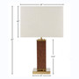 INK+IVY Hawley Gold/Brown Faux Leather Table Lamp