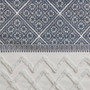 INK+IVY Mila Navy Cotton Printed Curtain Panel with Chenille detail and Lining