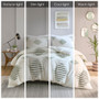 INK+IVY Tahli 3 Piece Cotton Blend Chenille Duvet Cover Set