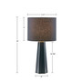 INK+IVY Athena Black Geometric Ceramic Table Lamp