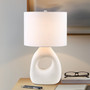 INK+IVY Trilluxe White Ceramic Table Lamp
