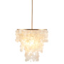INK+IVY Isla White Layered Capiz Chandelier
