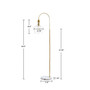 INK+IVY Auburn Gold Arched Floor Lamp with Marble Base