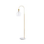 INK+IVY Auburn Gold Arched Floor Lamp with Marble Base