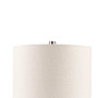 INK+IVY Tristan White Base/Cream Shade Triangular Ceramic and Wood Table Lamp