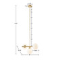 INK+IVY Aurelia Gold 3-Light Chandelier with Frosted Glass Globe Bulbs INK+IVY Aurelia Gold 3-Light Chandelier with Frosted Glass Globe Bulbs
