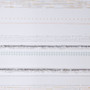 INK+IVY Nea Off White/Gray Cotton Printed Shower Curtain with Trims