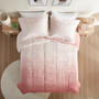 Intelligent Design Brielle Ombre Shaggy Long Fur Comforter Mini Set
