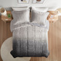Intelligent Design Brielle Ombre Shaggy Long Fur Comforter Mini Set