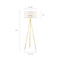 INK+IVY Pacific Metal Tripod Floor Lamp with Glass Shade