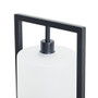 INK+IVY Kittery Black Base/Frosted Shade Metal Table Lamp with Glass Drum Shade
