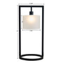 INK+IVY Kittery Black Base/Frosted Shade Metal Table Lamp with Glass Drum Shade
