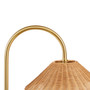 INK+IVY Laguna Gold/Natural Rattan Weave Shade Floor Lamp