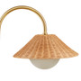 INK+IVY Laguna Gold/Natural Rattan Weave Shade Floor Lamp