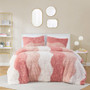 Intelligent Design Cassie Ombre Shaggy Faux Fur Duvet Cover Set