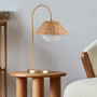 INK+IVY Laguna Gold/Natural Rattan Weave Shade Table Lamp