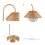 INK+IVY Laguna Gold/Natural Rattan Weave Shade Table Lamp