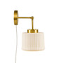 INK+IVY Luminex Gold/White White Ceramic Wall Sconce with Adjustable Swing Arm