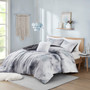 Intelligent Design Cassiopeia Watercolor Tie Dye Printed Comforter Set with Throw Pillow
