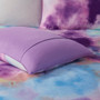 Intelligent Design Cassiopeia Watercolor Tie Dye Printed Comforter Set with Throw Pillow