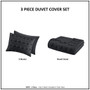 Intelligent Design Lucy Black Clip Jacquard Duvet Cover Set