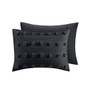 Intelligent Design Lucy Black Clip Jacquard Duvet Cover Set