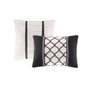 Intelligent Design Dorsey Black/White Floral Print Comforter Set