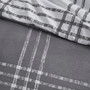 Intelligent Design Pike White/Gray Plaid Reversible Comforter Set