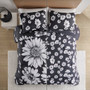 Intelligent Design Maude Black/White Floral Reversible Comforter Set