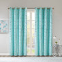 Intelligent Design Raina Total Blackout Metallic Print Grommet Top Curtain Panel