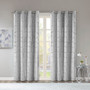 Intelligent Design Raina Total Blackout Metallic Print Grommet Top Curtain Panel Pair