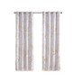 Intelligent Design Rebecca Blush/Gold Grommet Top Printed Marble Metallic Total Blackout Curtain