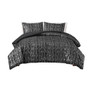 Intelligent Design Naomi Metallic Print Faux Fur Comforter Set