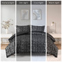 Intelligent Design Naomi Metallic Print Faux Fur Comforter Set