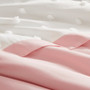 Intelligent Design Shay Pink Colorblock Clip Jacquard Duvet Cover Set