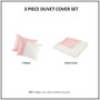 Intelligent Design Shay Pink Colorblock Clip Jacquard Duvet Cover Set