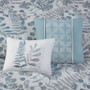 Madison Park Bonnie Blue 5 Piece Botanical Floral Seersucker Comforter Set