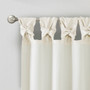 Madison Park Emilia White Twist Tab Lined Window Curtain Panel Pair