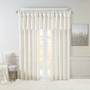 Madison Park Emilia White Twist Tab Lined Window Curtain Panel Pair