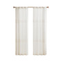 Madison Park Aida Ivory Yarn Dye Sheer Curtain Panel Pair