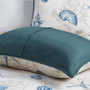 Madison Park Bayside Blue 7 Piece Cotton Sateen Comforter Set