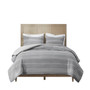 Madison Park Drew Gray 3 Piece Clipped Jacquard Duvet Cover Set Madison Park Drew Gray 3 Piece Clipped Jacquard Duvet Cover Set
