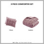 Intelligent Design Velvet Dream Puff Pink 3 Piece Comforter Set
